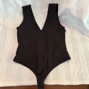 nwt free people deep v bodysuit size XL extra large